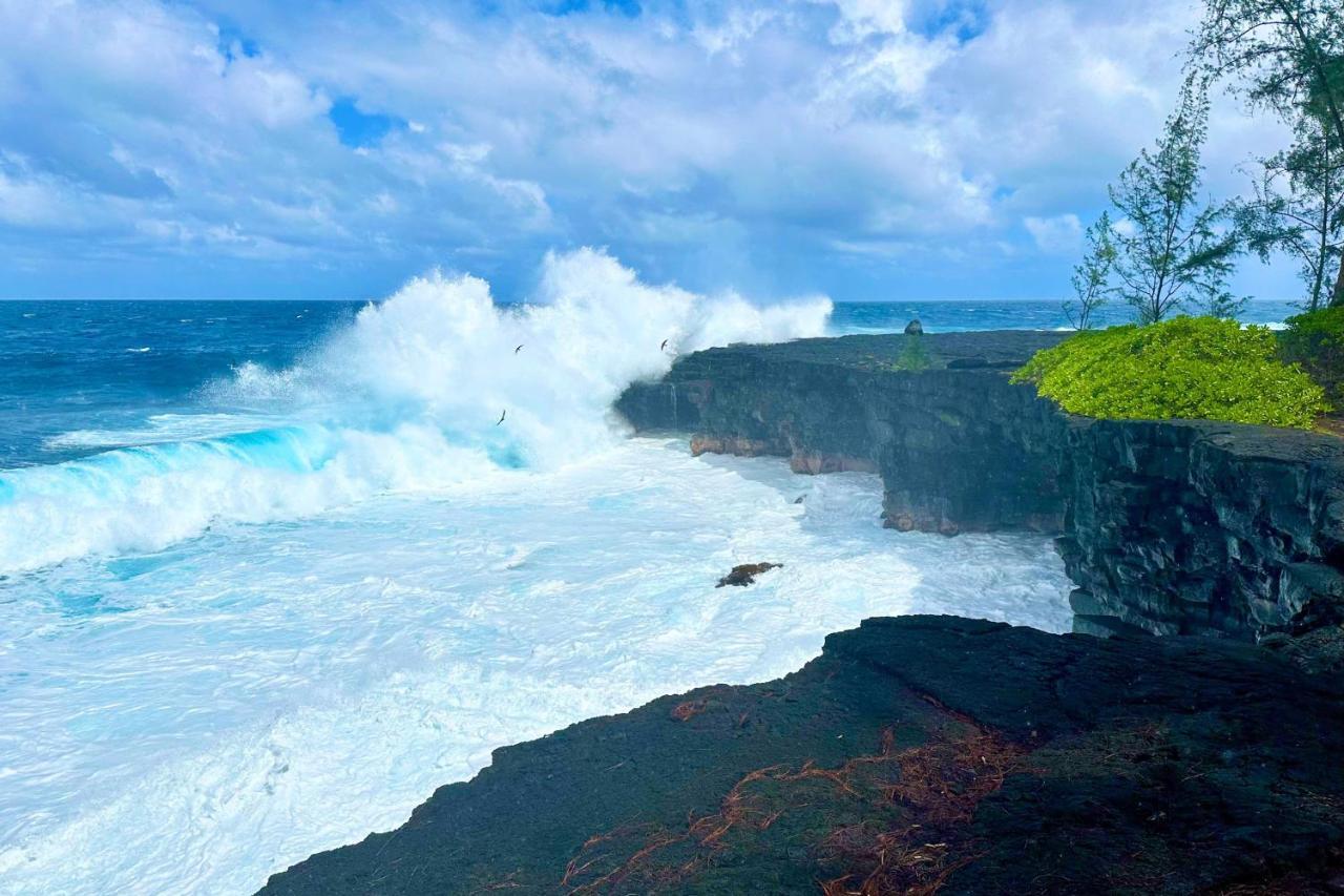 Direct Oceanfront, Big Island Home Keaau Exteriör bild