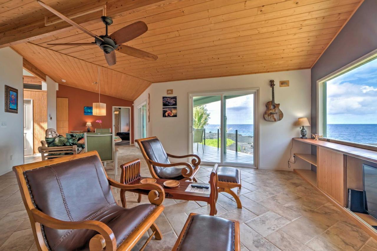 Direct Oceanfront, Big Island Home Keaau Exteriör bild