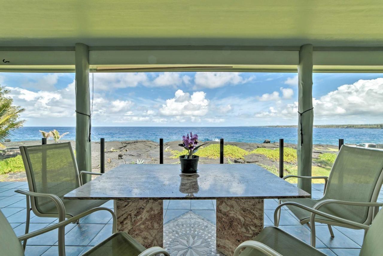Direct Oceanfront, Big Island Home Keaau Exteriör bild