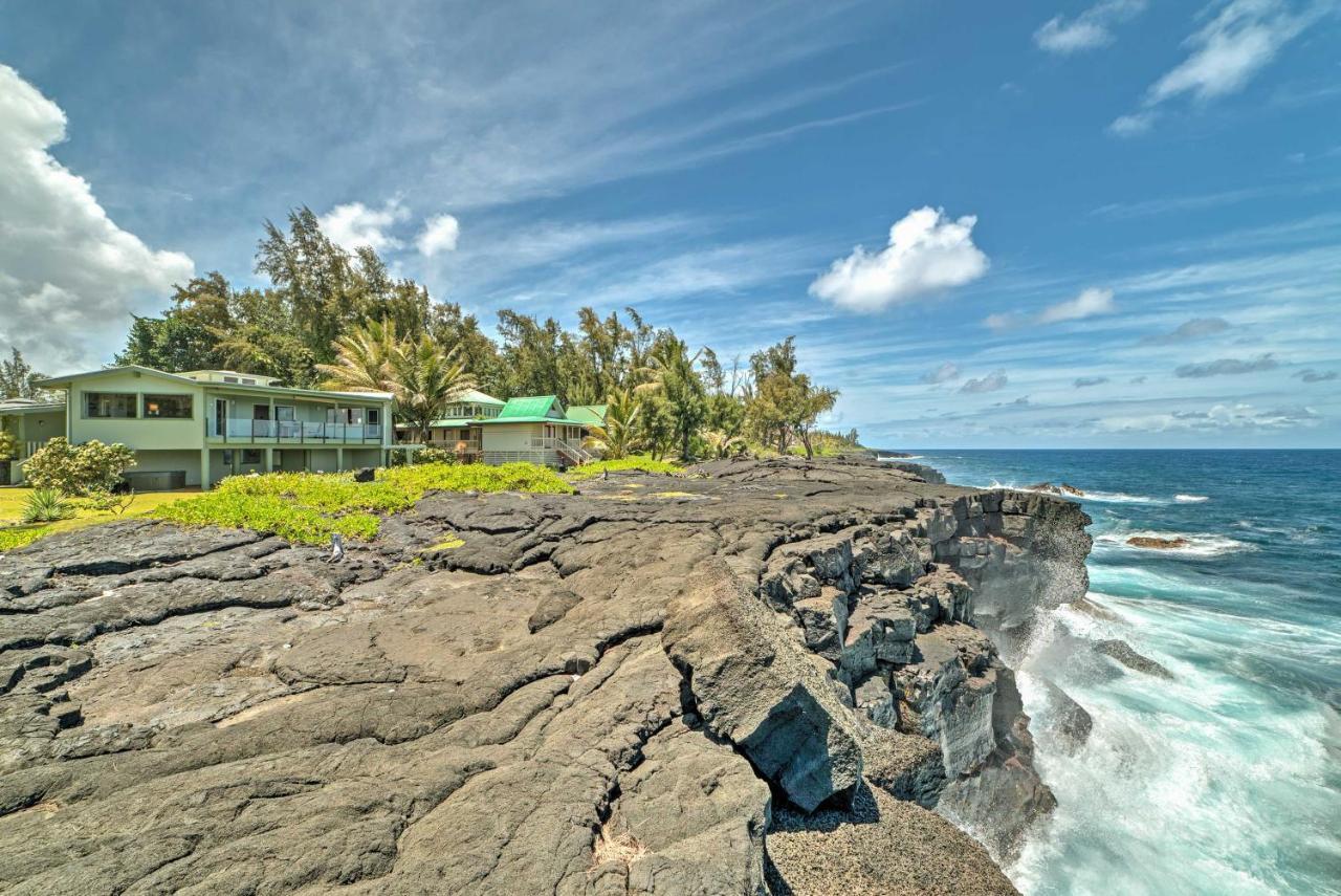 Direct Oceanfront, Big Island Home Keaau Exteriör bild