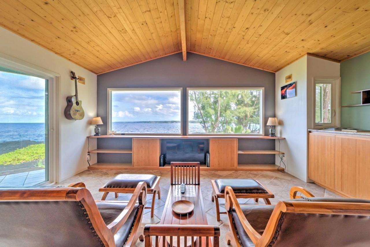 Direct Oceanfront, Big Island Home Keaau Exteriör bild
