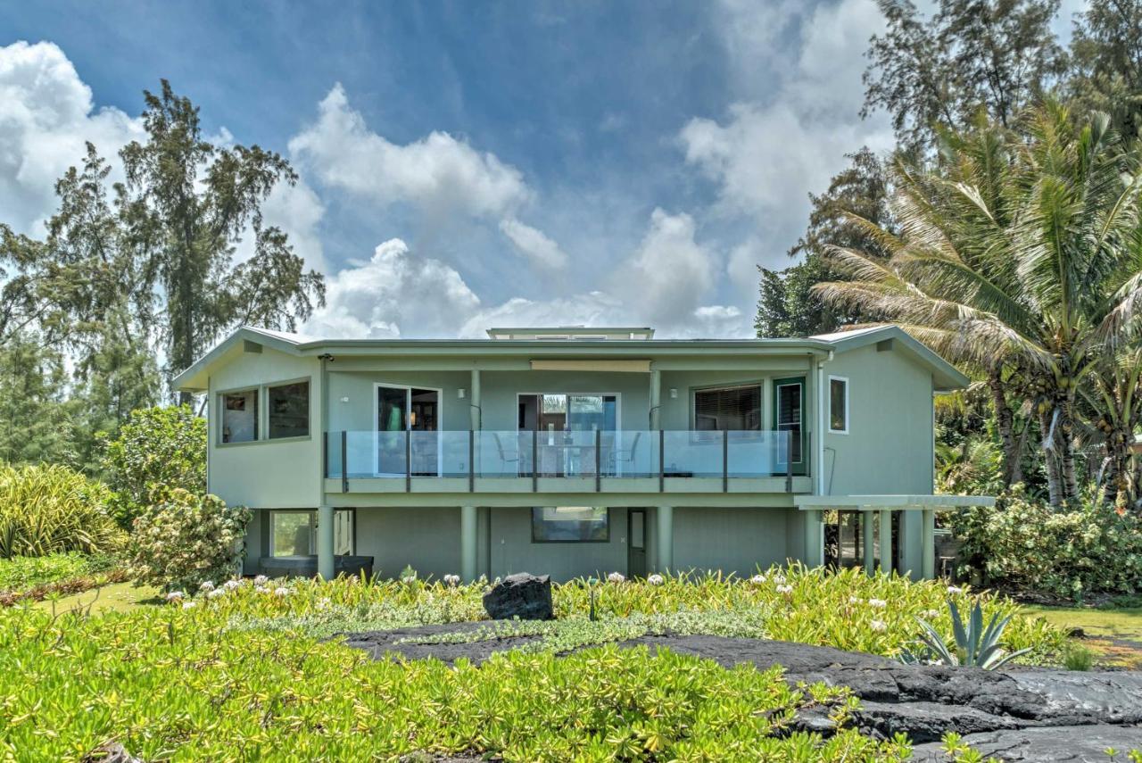 Direct Oceanfront, Big Island Home Keaau Exteriör bild