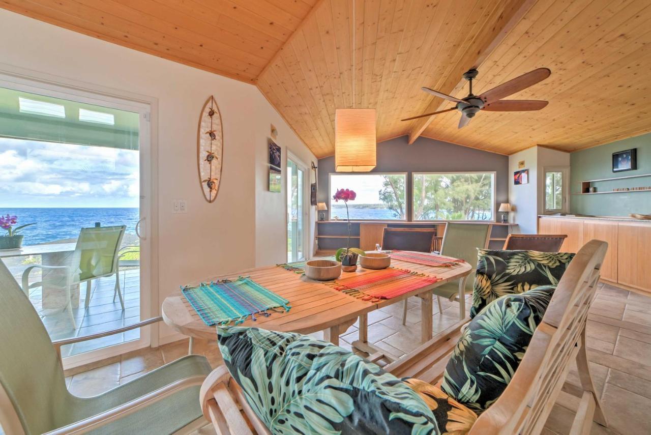 Direct Oceanfront, Big Island Home Keaau Exteriör bild