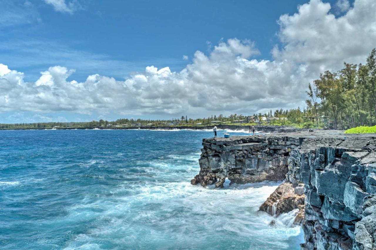 Direct Oceanfront, Big Island Home Keaau Exteriör bild
