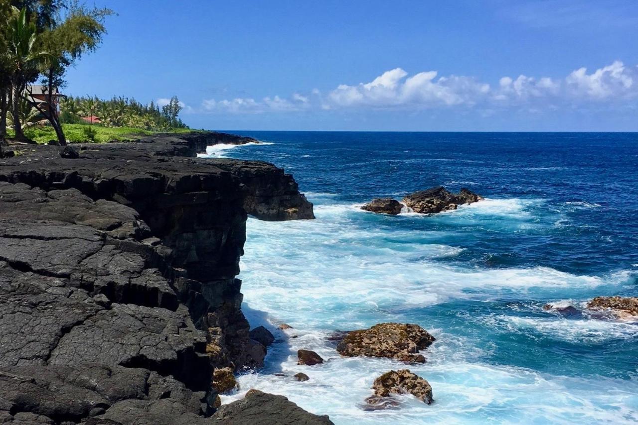 Direct Oceanfront, Big Island Home Keaau Exteriör bild